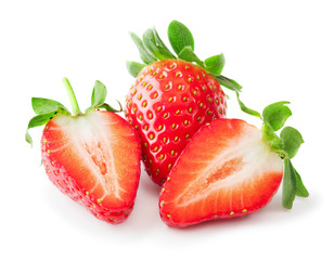 Wall Mural - strawberry isolated on white background