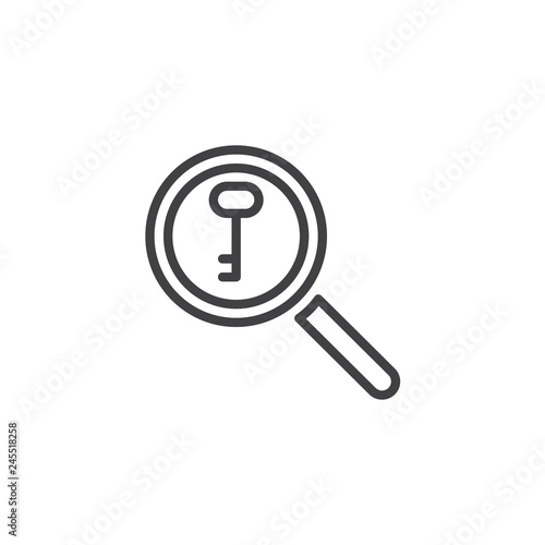 Keyword Search Line Icon Linear Style Sign For Mobile Concept And Web Design Magnifying Glass With Key Outline Vector Icon Symbol Logo Illustration Pixel Perfect Vector Graphics Buy This Stock Vector Keyword Search Line Icon Linear Style Sign For Mobile Concept And Web Design Magnifying Glass With Key Outline Vector Icon Symbol Logo Illustration Pixel Perfect Vector Graphics Buy This Stock Vector