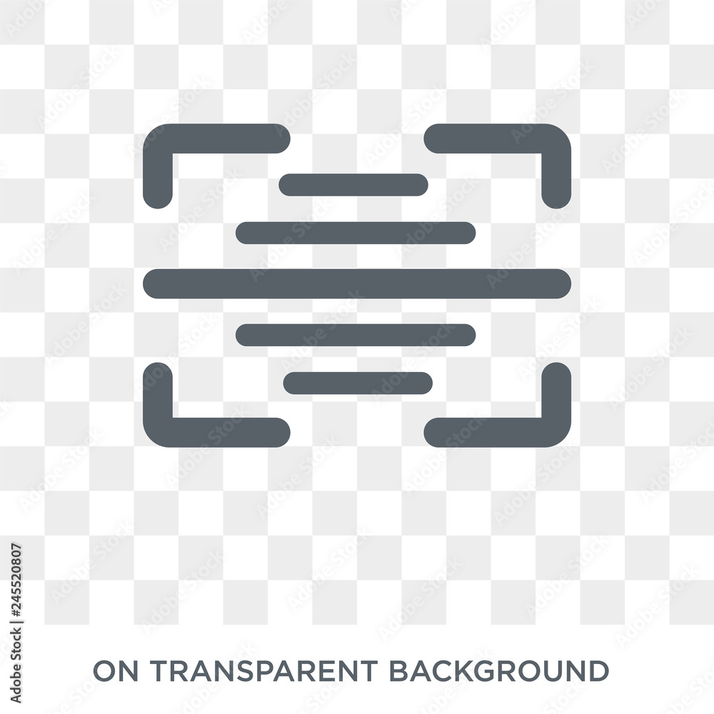 Scan Coverage Transparent Scan icon. Trendy flat vector Scan icon on transparent background from ...