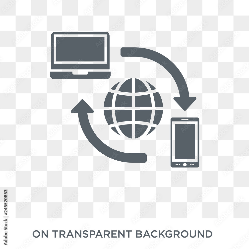 Remote access icon. Trendy flat vector Remote access icon on ...