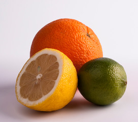 Wall Mural - lemon, lime and orange