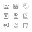© motorama - Set line icons of web content