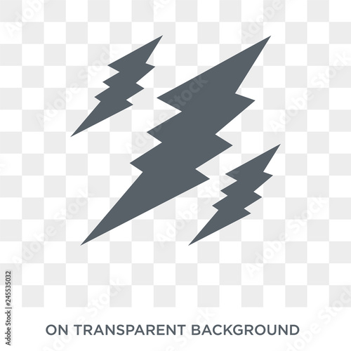 Lightning Bolt Polygonal Icon Lightning Bolt Polygonal Design