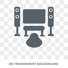 Wall Mural - home theater icon. home theater design concept from entertainment collection. simple element vector 