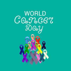 Wall Mural - World Cancer Day.