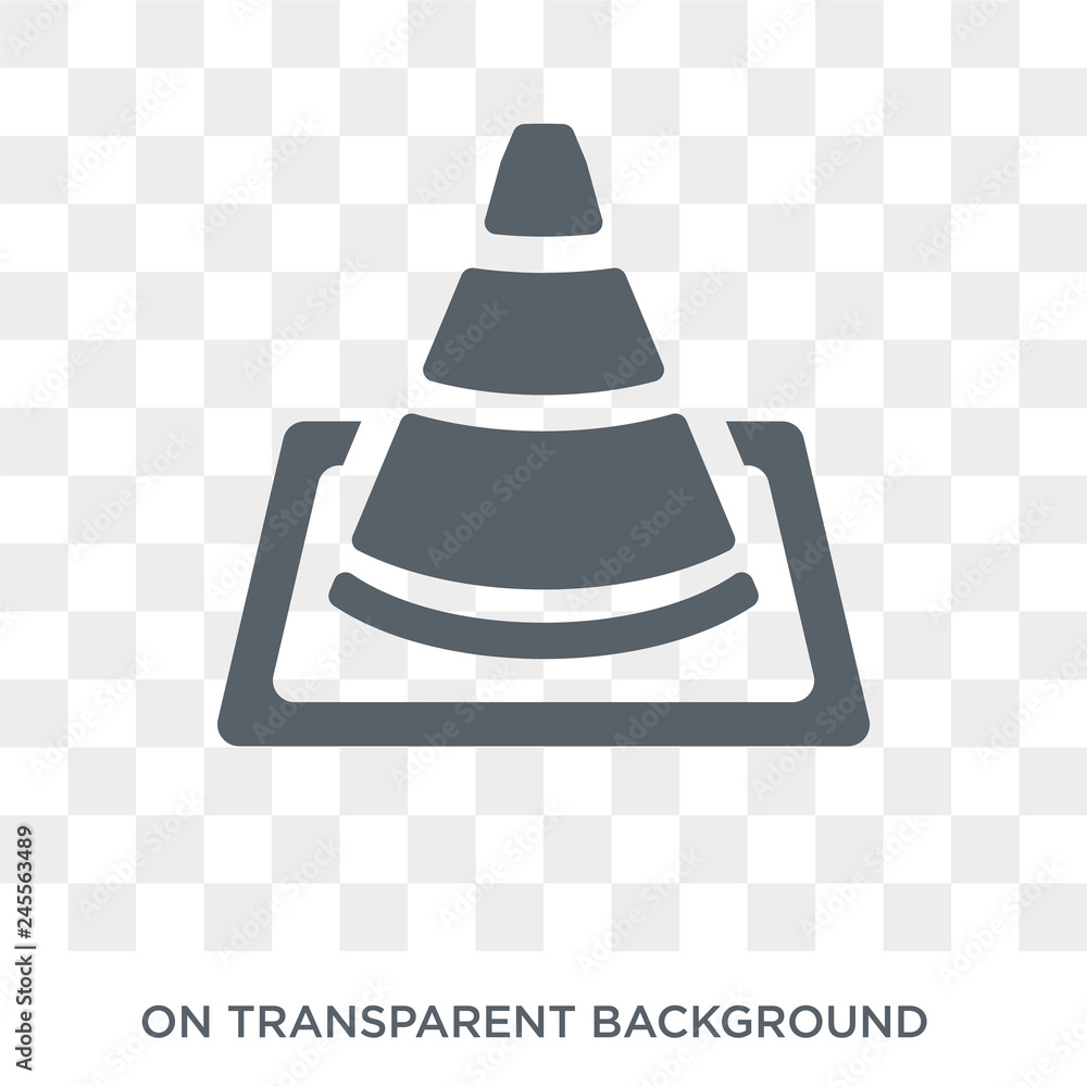 Cone icon. Trendy flat vector Cone icon on transparent background from ...
