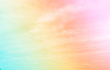 Wall Mural - Clouds sky with gradient pastel color use for abstract background.