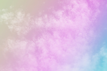 Wall Mural - Clouds sky with gradient pastel color use for abstract background.