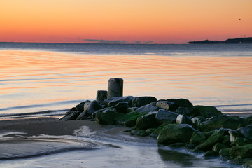 Wall Mural - winter time at driftwood beach, chesapeake ranch estates, lusby, maryland