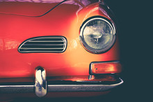 Karmann Ghia Orange Oldtimer Shown To The Detail In Artistic Way