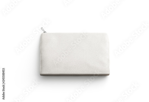 Fotomural Blank canvas clutch for cosmetic mock up, isolated