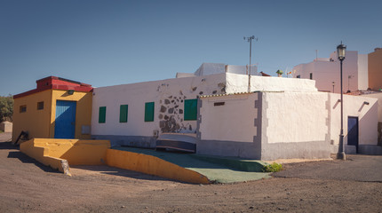 Wall Mural - Street village of Ajuy in eastern Fuerteventura, with a tropical climate, Canary Islands, Spain