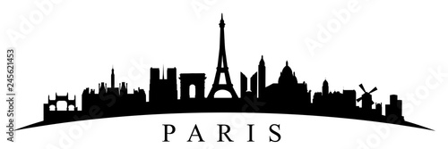 Leinwand Poster  Paris silhouette - stock vector