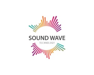 sound wave music logo vector