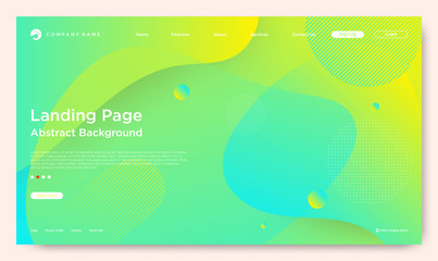 Wall Mural - website landing page, abstract background, gradient pattern and modern style