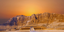 Temple Of Queen Hatshepsut, View Of The Temple In The Rock In Egypt	