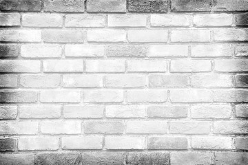 Wall Mural - White brick wall as a background or texture