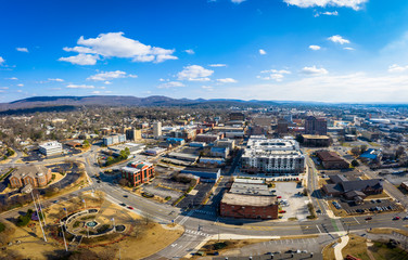 Downtown Huntsville Alabama, aerial view