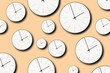 © Lazy_Bear - Classic wall clock mimimalism pattern on a pastel beige background