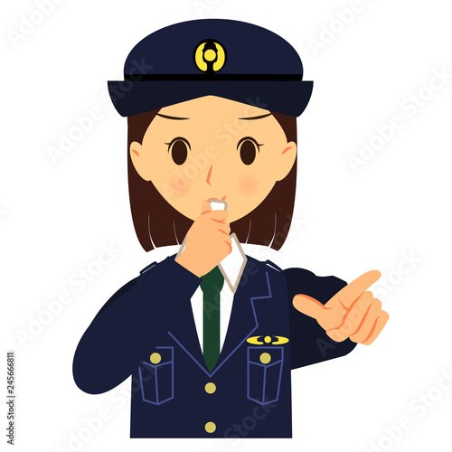 警笛を鳴らす 女性警察官 上半身 Stock Vector Adobe Stock 警笛を鳴らす 女性警察官 上半身 Stock Vector Adobe Stock