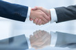 © ASDF - Business men making handshake. Business concept.