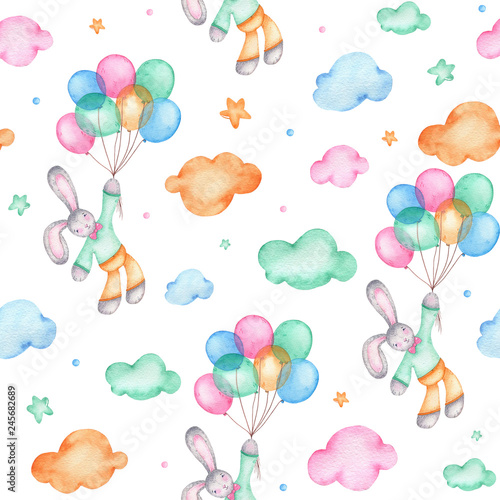 Watercolor seamless pattern...