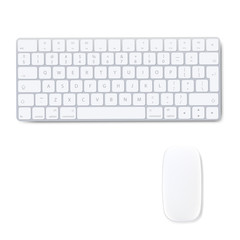Computer Keyboard With Mouse Isolated Background