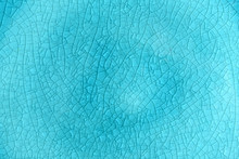 Blue Cracked Glass Plate Background