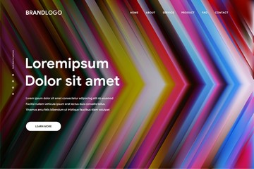 Vector illustration of Abstract gradient background and Minimal modern design for Landing page template