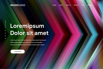 Vector illustration of Abstract gradient background and Minimal modern design for Landing page template