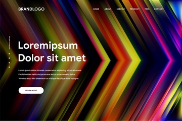 Vector illustration of Abstract gradient background and Minimal modern design for Landing page template