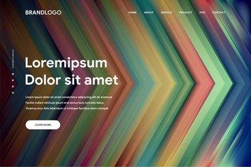 Vector illustration of Abstract gradient background and Minimal modern design for Landing page template
