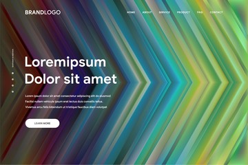 Vector illustration of Abstract gradient background and Minimal modern design for Landing page template