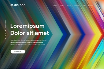 Vector illustration of Abstract gradient background and Minimal modern design for Landing page template