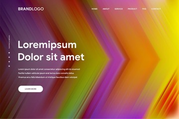 Vector illustration of Abstract gradient background and Minimal modern design for Landing page template