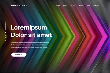 Vector illustration of Abstract gradient background and Minimal modern design for Landing page template