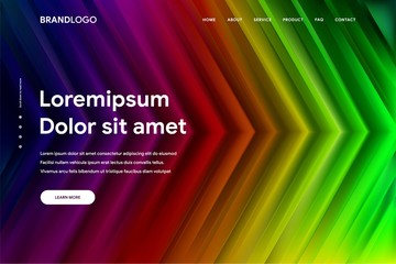 Vector illustration of Abstract gradient background and Minimal modern design for Landing page template