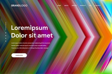 Vector illustration of Abstract gradient background and Minimal modern design for Landing page template