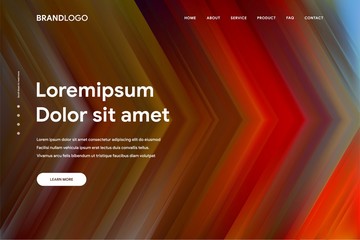 Vector illustration of Abstract gradient background and Minimal modern design for Landing page template