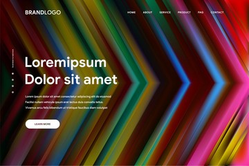Vector illustration of Abstract gradient background and Minimal modern design for Landing page template