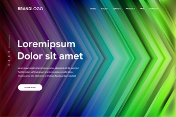 Vector illustration of Abstract gradient background and Minimal modern design for Landing page template