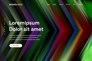 Vector illustration of Abstract gradient background and Minimal modern design for Landing page template