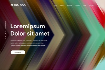 Vector illustration of Abstract gradient background and Minimal modern design for Landing page template