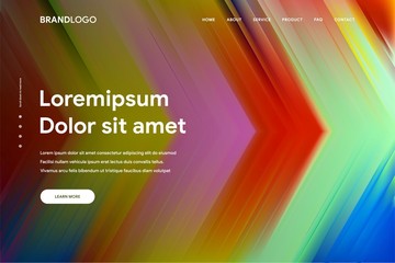 Vector illustration of Abstract gradient background and Minimal modern design for Landing page template