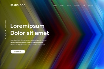 Vector illustration of Abstract gradient background and Minimal modern design for Landing page template