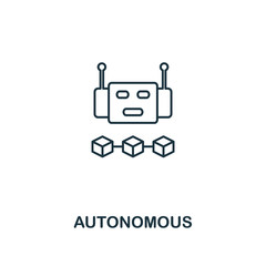 Wall Mural - autonomous outline icon. thin line style design from blockchain icons collection. creative autonomou