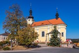 Fototapeta Miasto - Church of St. Bartholomew in the Pecka city