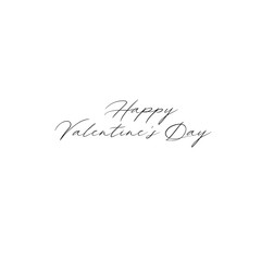 Poster - Happy Valentines Day. Typography poster. Handwritten calligraphy text. Greeting card isolated on white background.