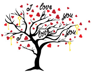 Poster - Vector Valentine Tree