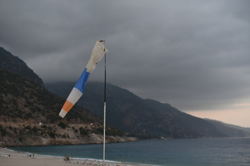 informer of wind strength on sea beach